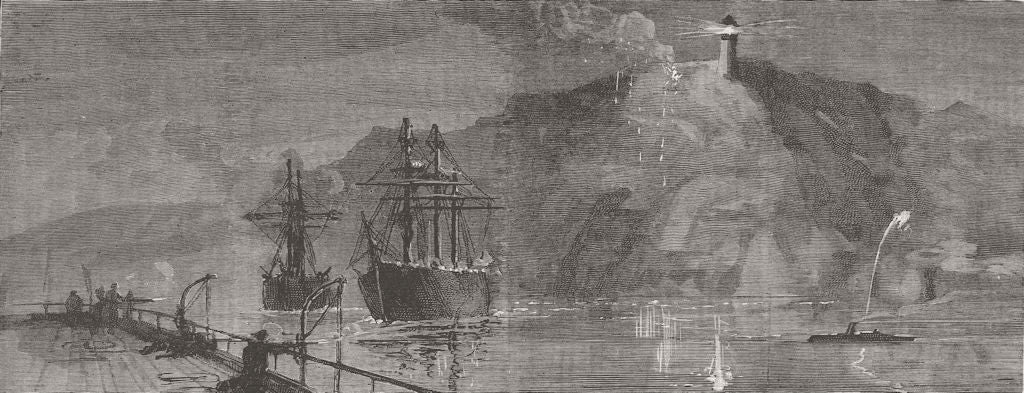 SCOTLAND. Mull of Kintyre-Warning Torpedo boats 1887 old antique print picture